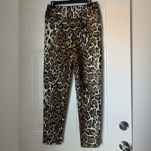 Frank Lyman Designer Cheetah Print Legging Pants Size 6